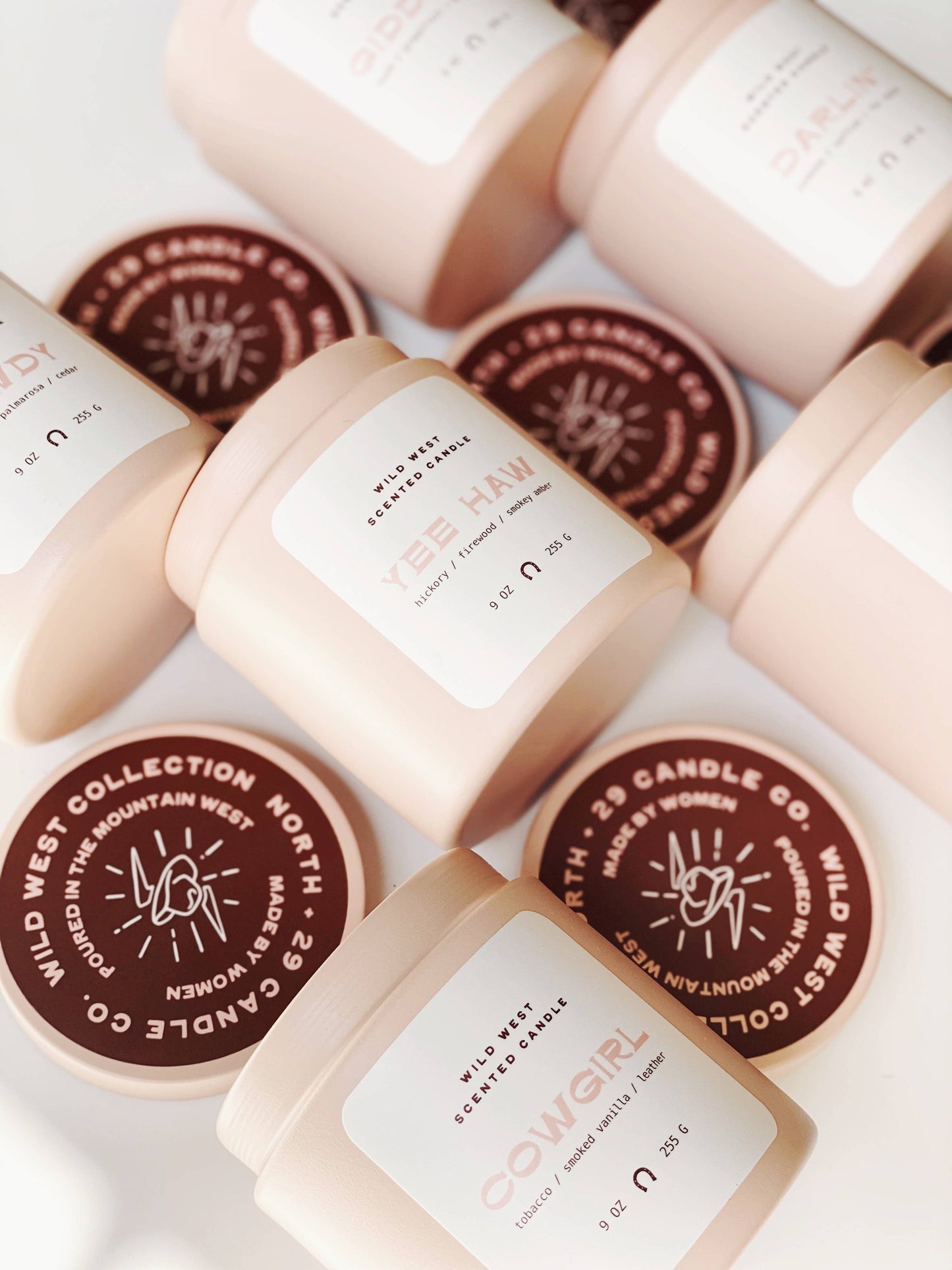 Smelle Scent Co. - Cowgirl Candle, Western Candle, Pink Candle, Coastal Cowgirl