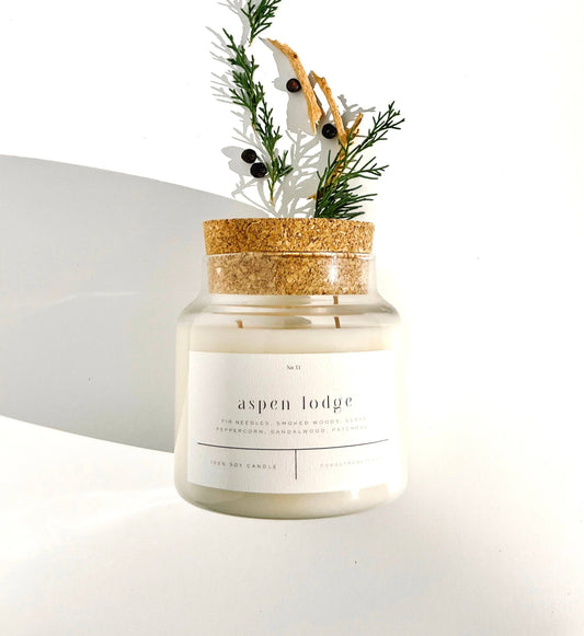 Forget Me Not Candle - Aspen Lodge 22 oz Glass Candle