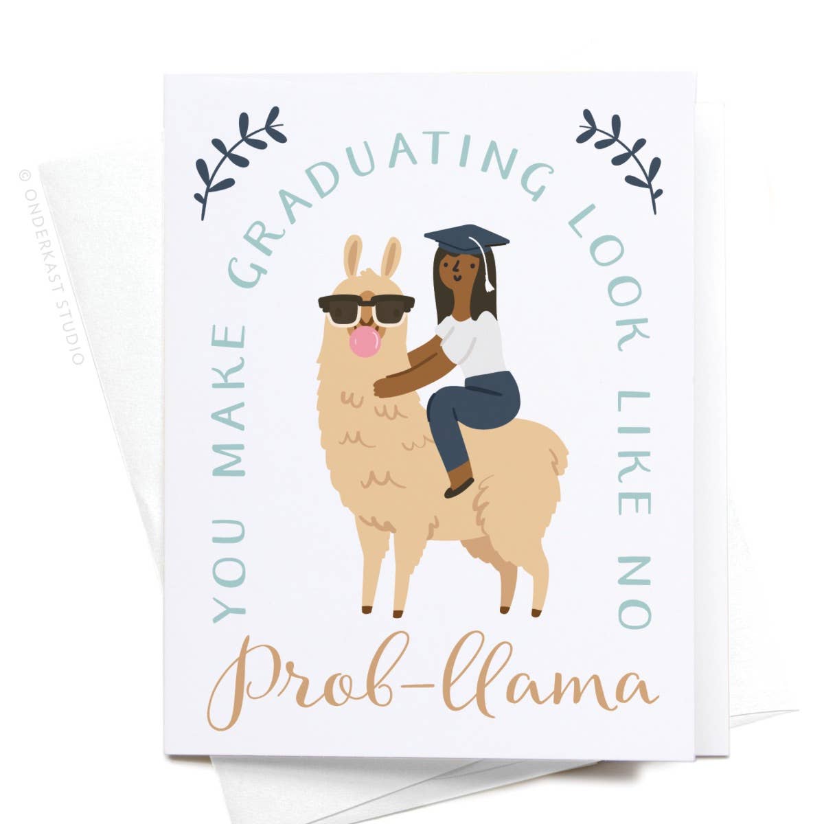 Onderkast Studio - No Prob-llama Greeting Card: Light