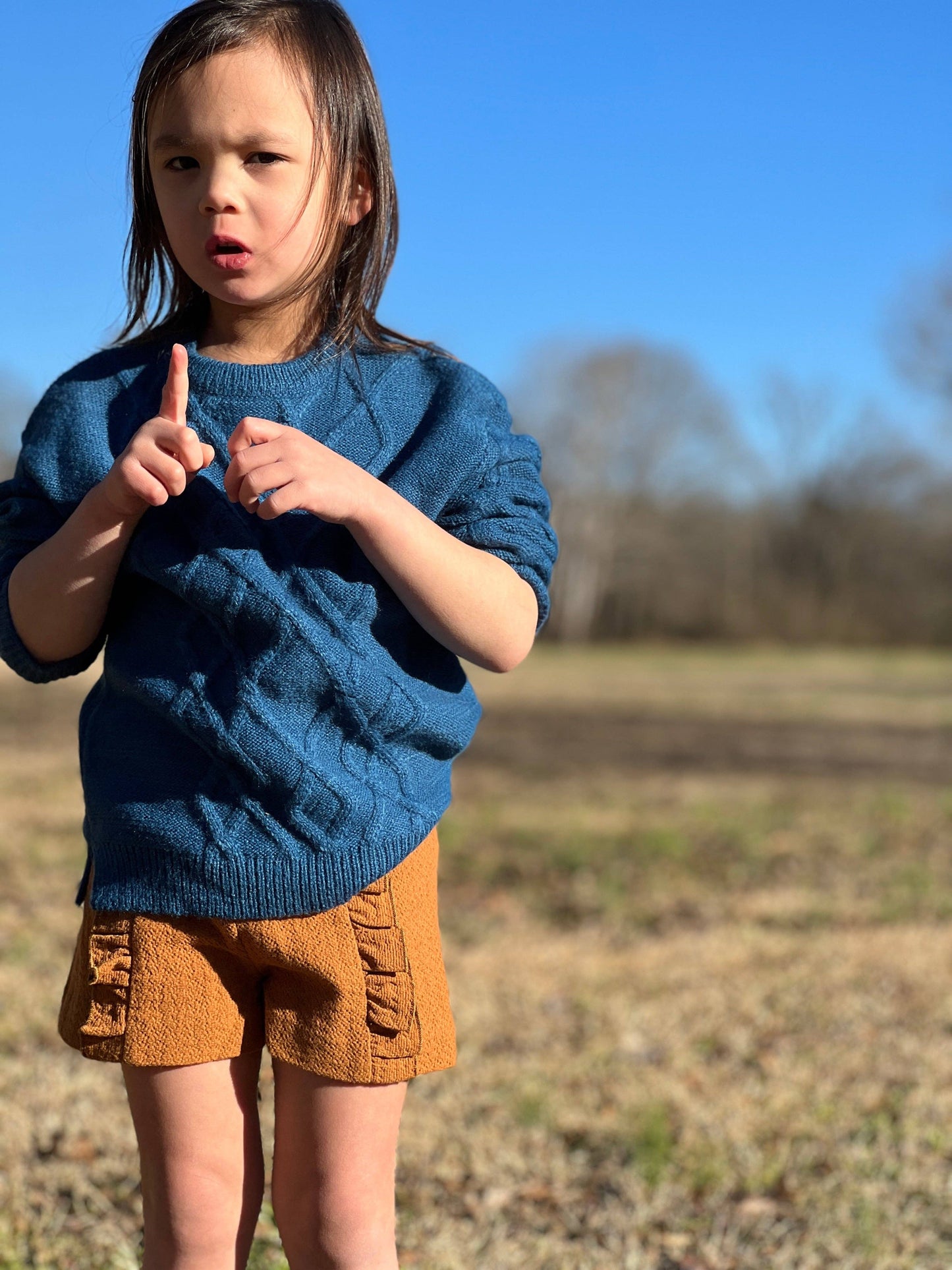 Vignette - Paisley shorts in pumpkin: 8