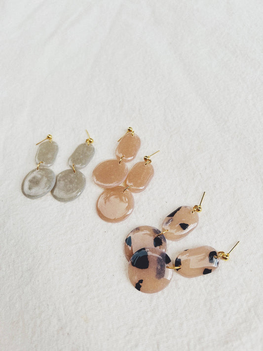 Whiskey + Wine - Spring Louie Earrings: Moss