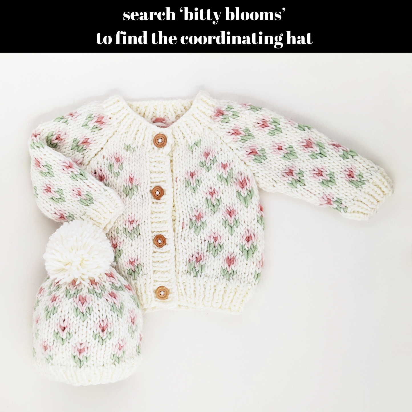 Huggalugs - Bitty Blooms Blush Cardigan Sweater Baby & Toddler: 6-12 months