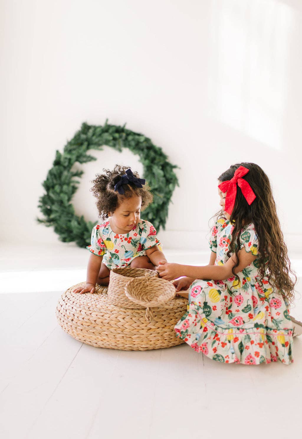 Ollie Jay - Aura Poplin Dress in Vintage Ornament | Girls Christmas Dres: 18/24m