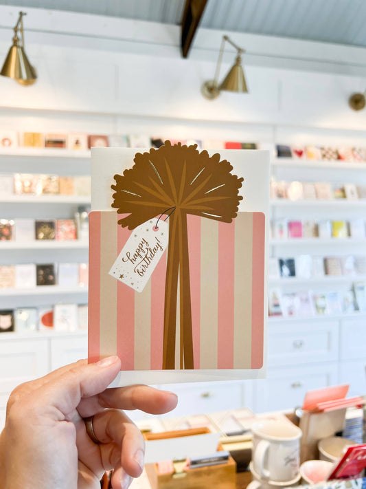 Ginger P. Designs - Birthday Gift die-cut folded Greeting Card