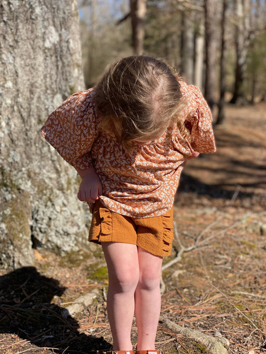 Vignette - Paisley shorts in pumpkin: 8