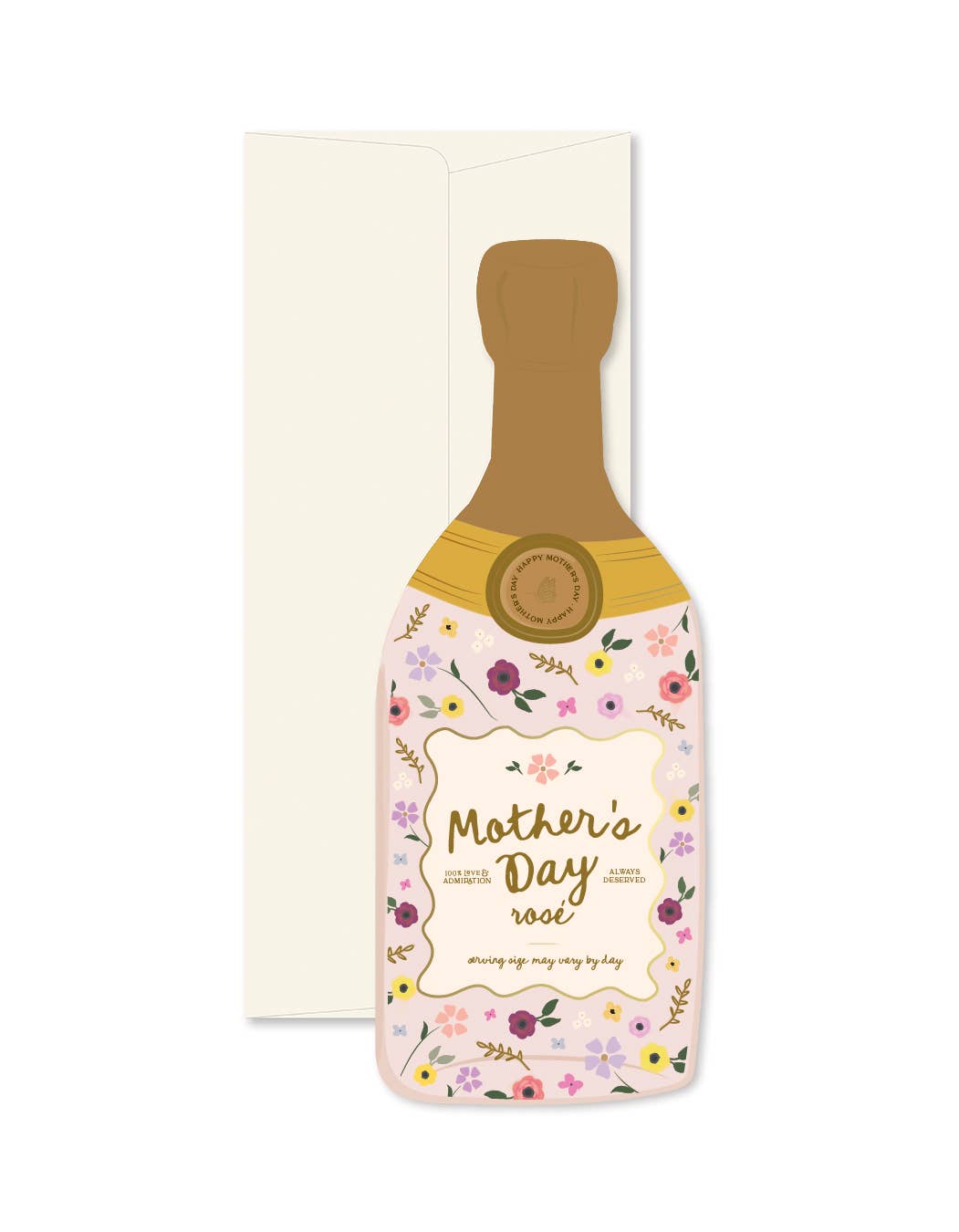 Ginger P. Designs - Mother's Day Rosé Bottle Greeting Card