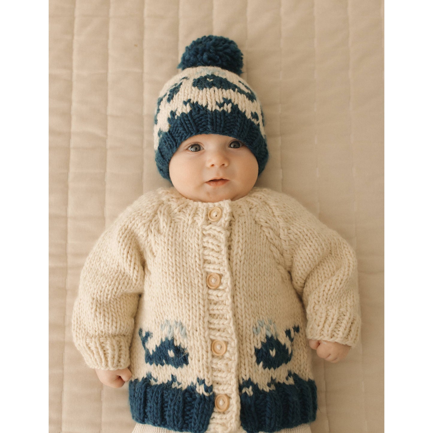 Huggalugs - Whale Cardigan Sweater for Baby & Toddler: 12-18 months