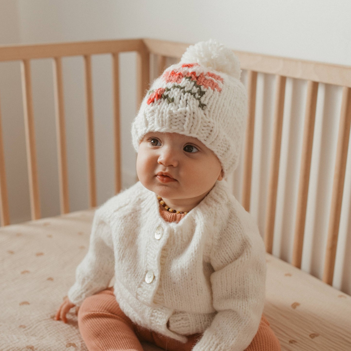 Huggalugs - Rose Beanie Hat Baby & Kids: Small (0-6 months)