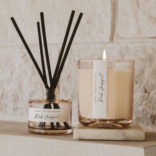 Sweet Water Decor - Pink Grapefruit 12 oz Candle