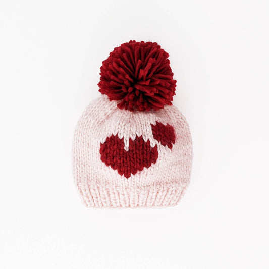 Huggalugs - Sweetheart Knit Beanie Hat SALE: M (6-24 months)