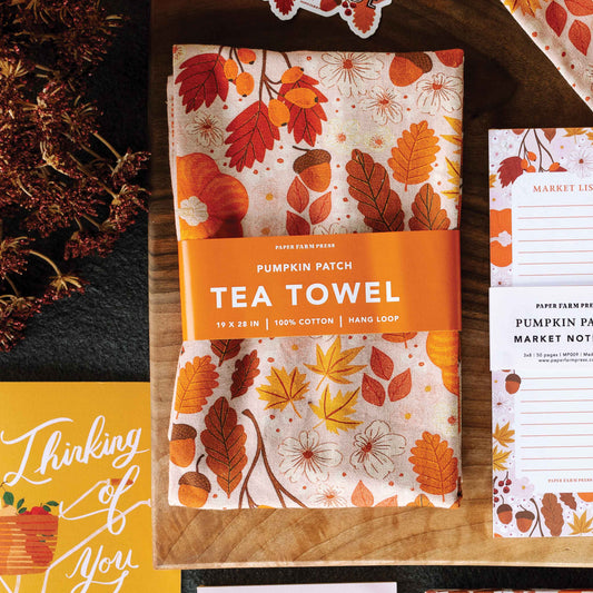 Paper Farm Press - Pumpkin Patch Tea Towel
