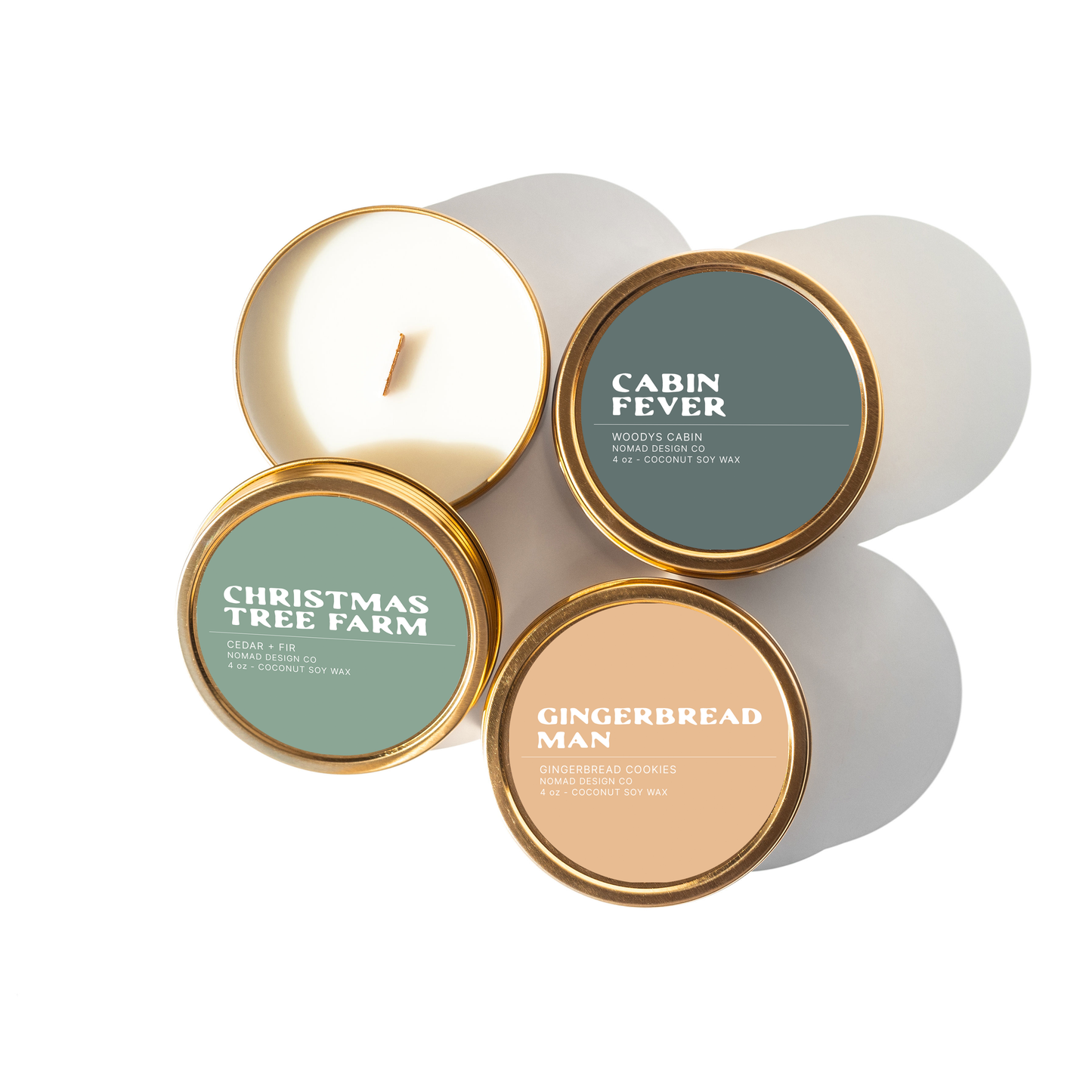 Nomad Design Co - Gingerbread Man Travel Tin Candle
