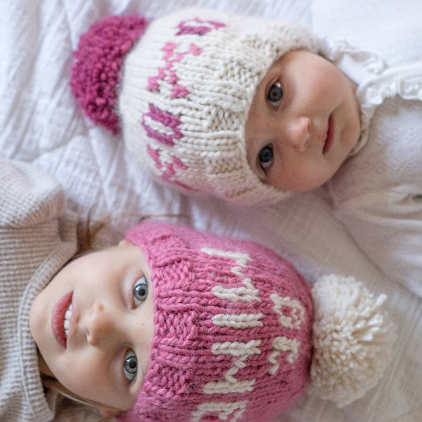 Huggalugs - XOXO Hand Knit Beanie Hat Baby & Kids: XS (newborn)