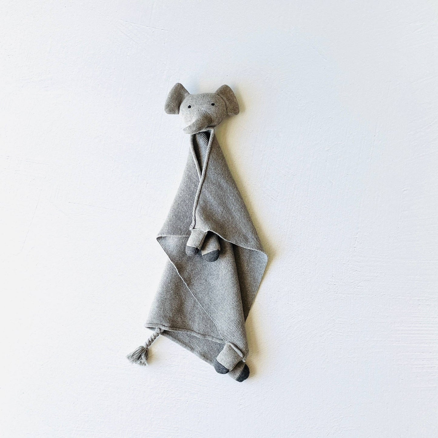 Viverano Organics - Elephant - Organic Baby Lovey Security Blanket Cuddle Cloth: Grey
