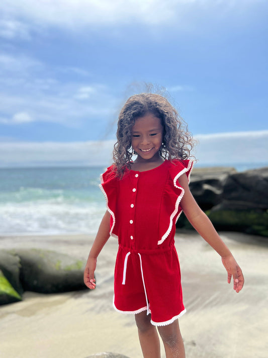 Vignette - Mariela Romper in Red: Size 8