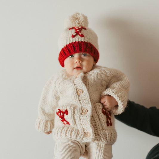 Huggalugs - Candy Cane Cardigan Sweater Baby & Toddler: 18-24 months