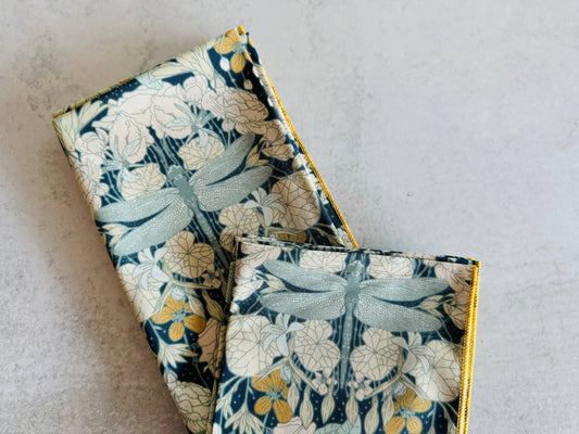 Dot and Army - Dragonflies at Twilight Cloth Napkins, set of four: 10inch cocktail