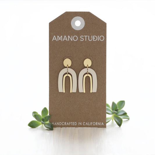 Amano Studio - Arches Earrings: Ivory