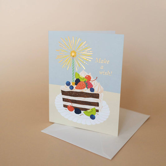 Botanica Paper Co. - MAKE A WISH BIRTHDAY CAKE | greeting card