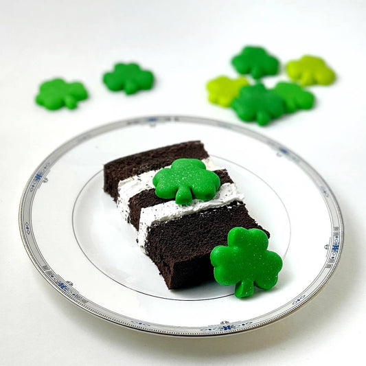 marzipops - Gourmet Marzipan St. Patricks Candy Glitter Shamrock Clovers