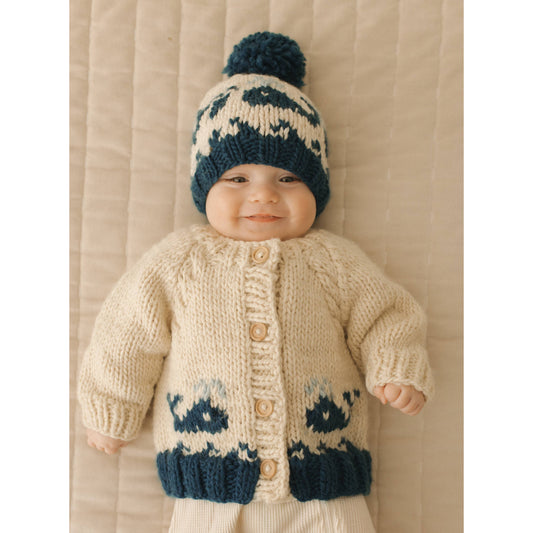 Huggalugs - Whale Cardigan Sweater for Baby & Toddler: 12-18 months