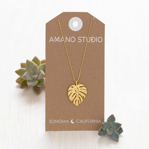 Amano Studio - Monstera Leaf Necklace