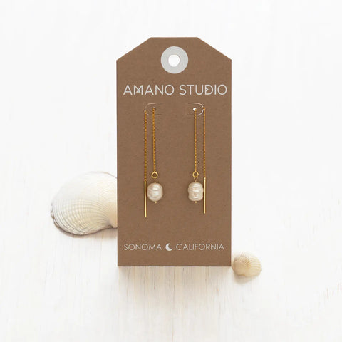 Amano Studio - Pearl Threader Earrings