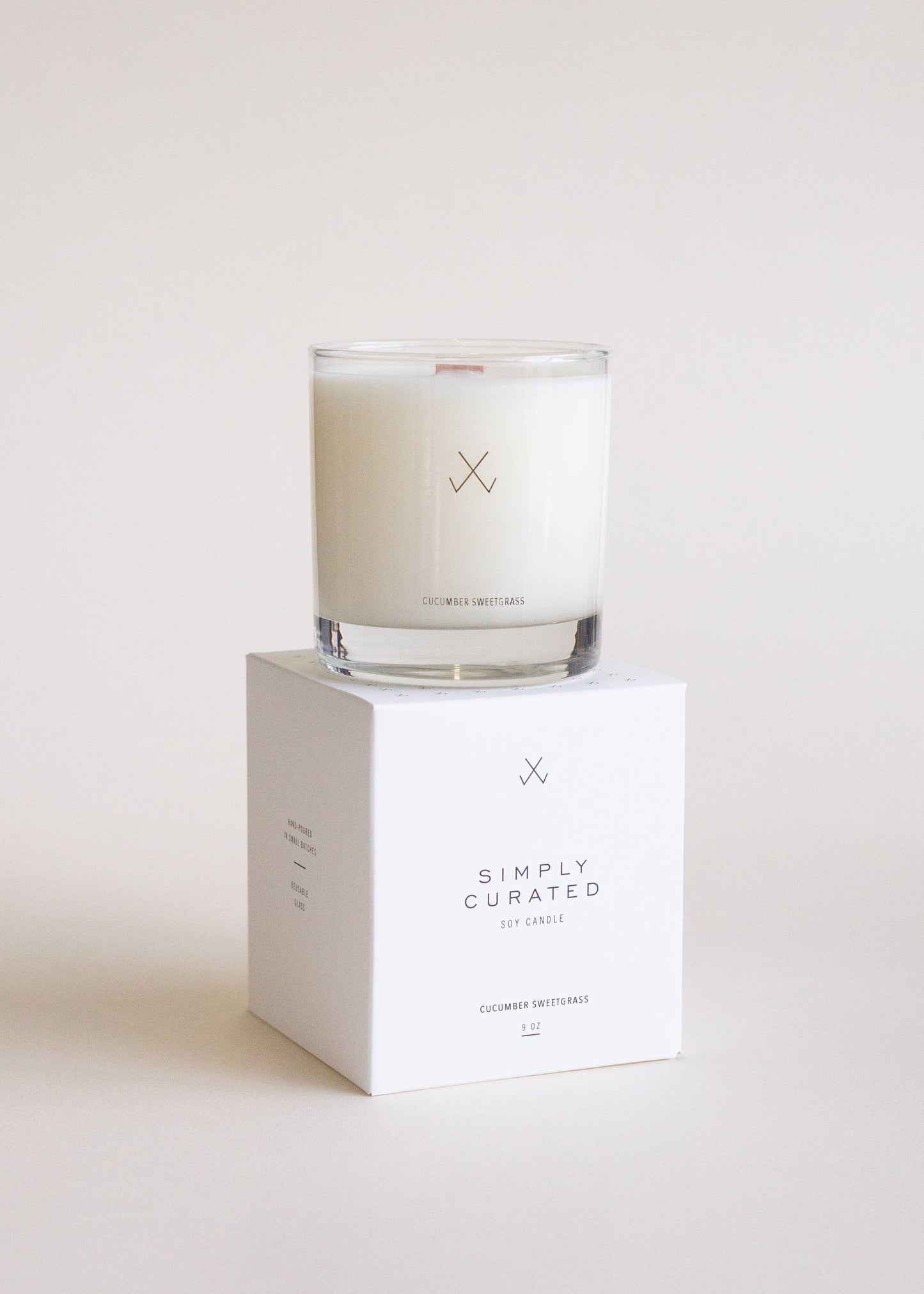 Simply Curated - Cucumber Sweetgrass - 9 oz Soy Candles
