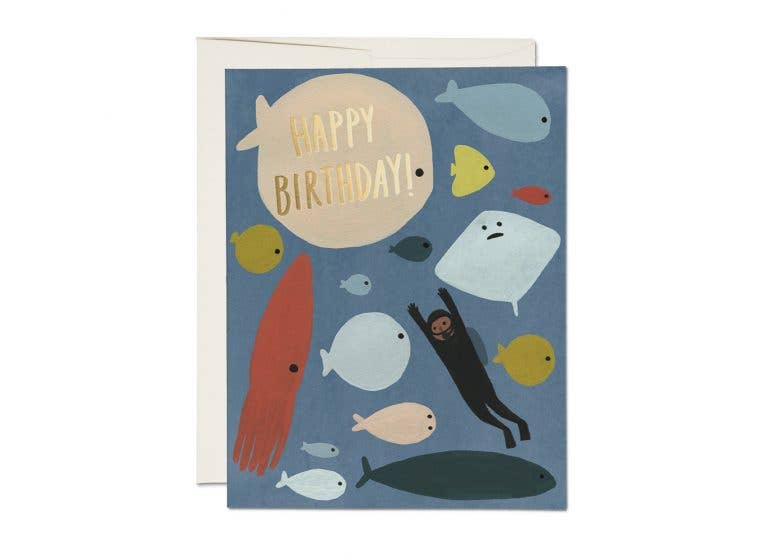 Red Cap Cards - Scuba Birthday greeting card