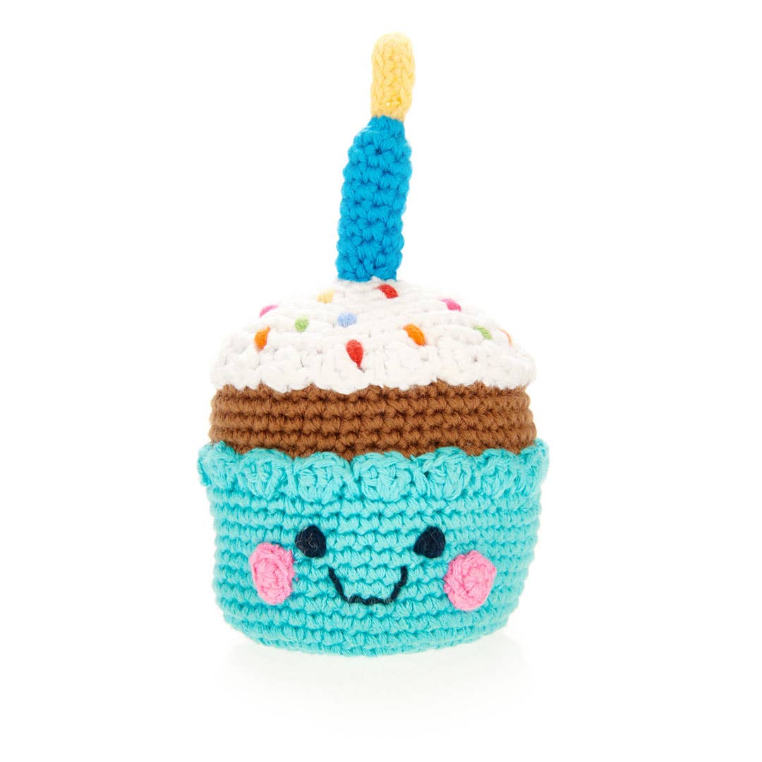 Pebble: Friendly Cupcake with Candle Rattle