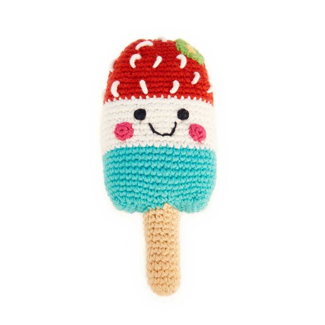 Red with White and Blue Friendly Ice Lolly