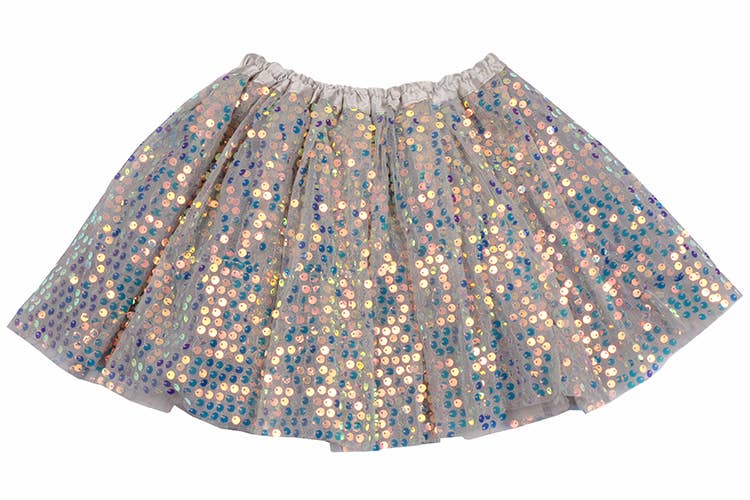 Sparkle Sisters by Couture Clips - Silver Sequin Tutu: 1-2 year