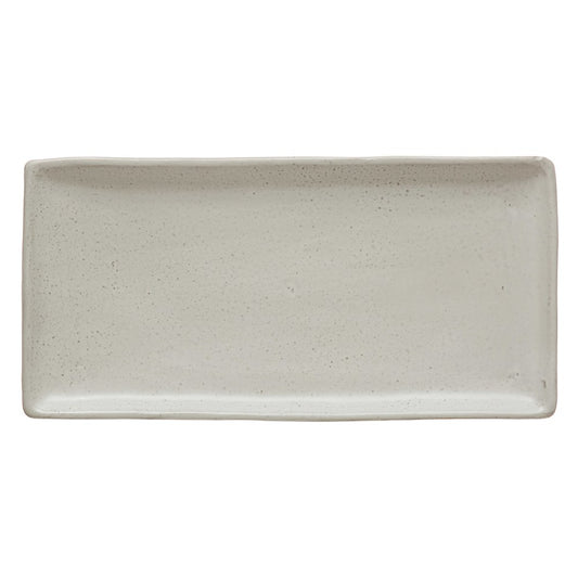 White Matte Stoneware Platter