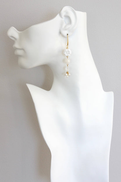 David Aubrey Jewelry - ISLE41 Vintage milk glass cluster earrings