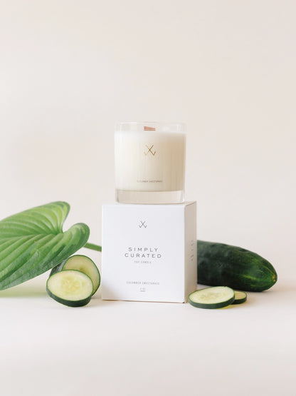 Simply Curated - Cucumber Sweetgrass - 9 oz Soy Candles