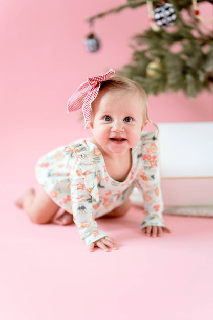 Ollie Jay - Leah Romper in Ornament | Baby Bubble: 0/3m