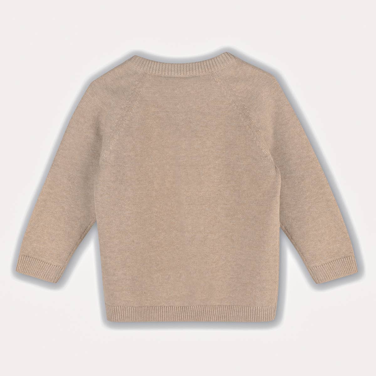 Viverano Organics - Teddy Bear Applique Baby Raglan Pullover (Organic Cotton): Oat Heather / 3-6M