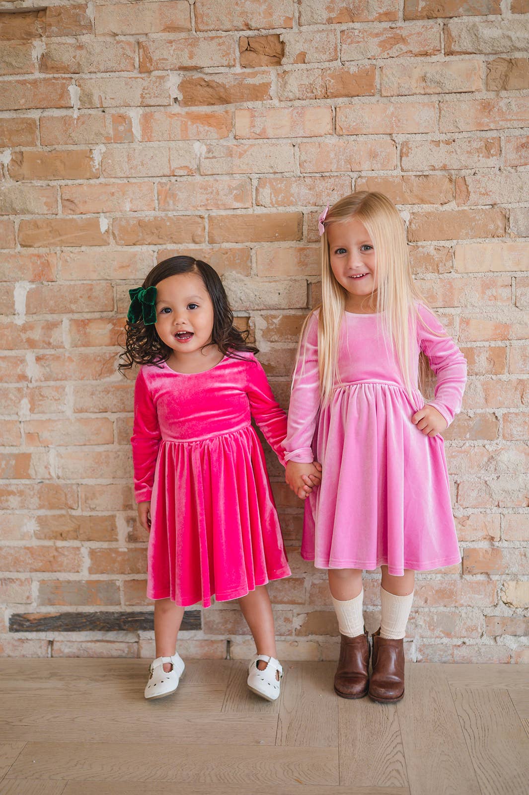 Ollie Jay - Gwendolyn Dress in Hot Pink Velvet: 18/24m