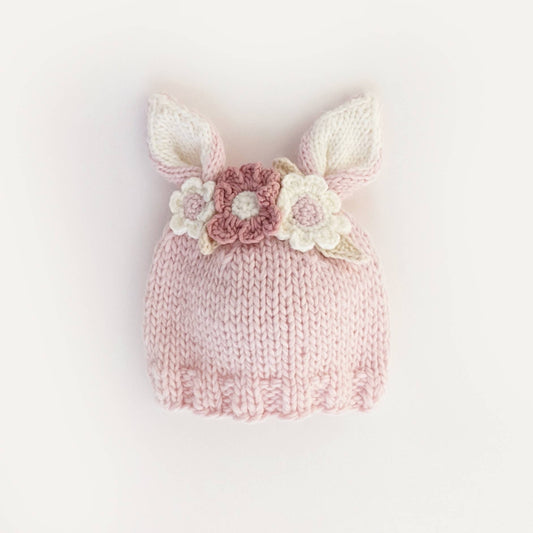 Huggalugs - Flower Bunny Beanie Blush Flower Beanie Multi Baby & Kids: Small (0-6 months)