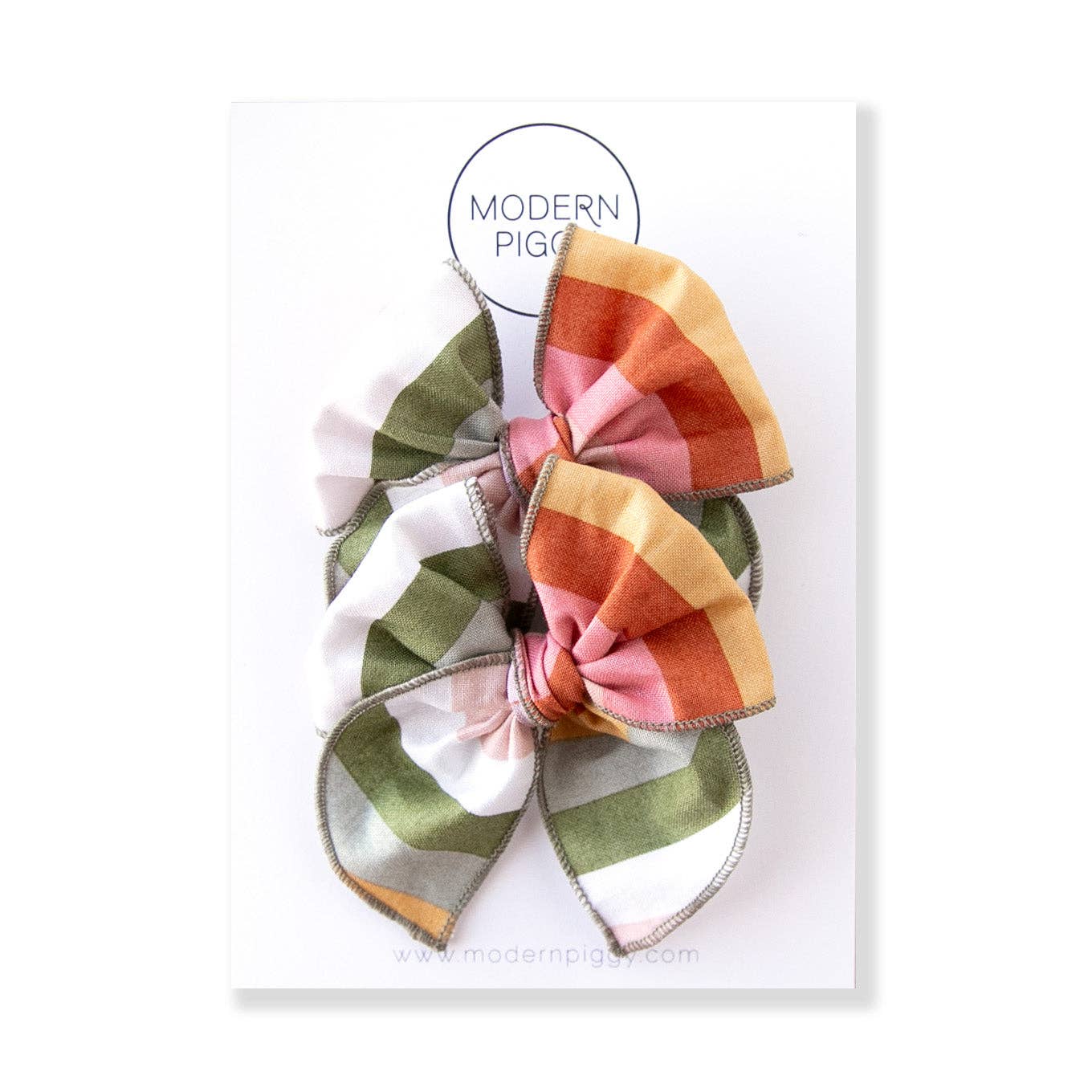 Modern Piggy - Paint The Rainbow | Pigtail Set - Petite Party Bow
