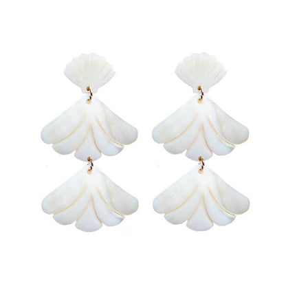 St Armands Designs of Sarasota - Mermaid Shell Statement Drop Earrings