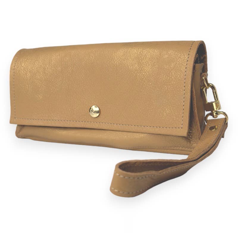 Beaudin Wholesale - Madison Shoulder Bag In Bronze Leather: Stone