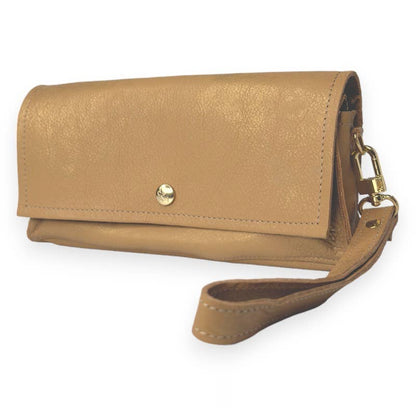 Beaudin Wholesale - Madison Shoulder Bag In Bronze Leather: Stone