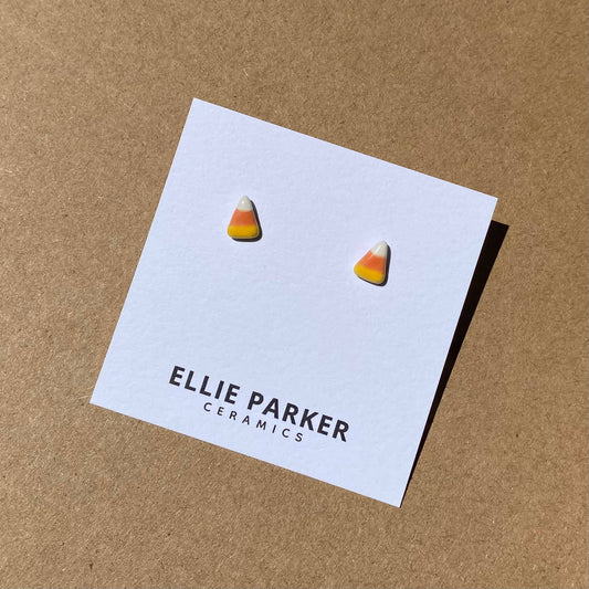 Ellie Parker Ceramics - Candy Corn Earrings | Halloween Classics