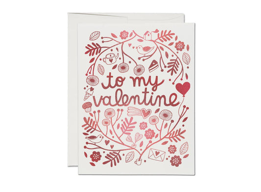 Red Cap Cards - Treats for Valentine Valentine's Day greeting card