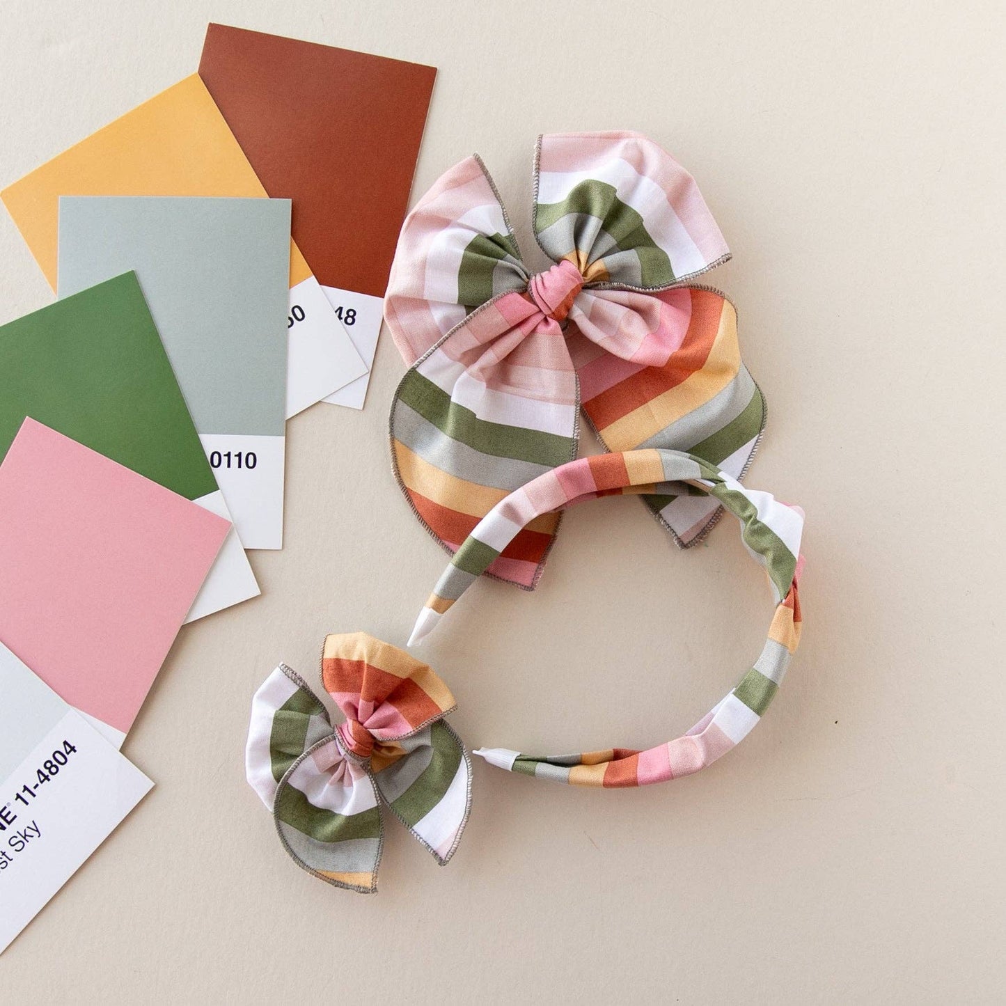 Modern Piggy - Paint The Rainbow | Pigtail Set - Petite Party Bow