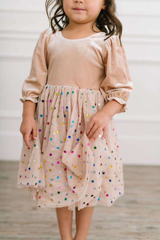 Ollie Jay - Diana Dress in Confetti Cream: 3t