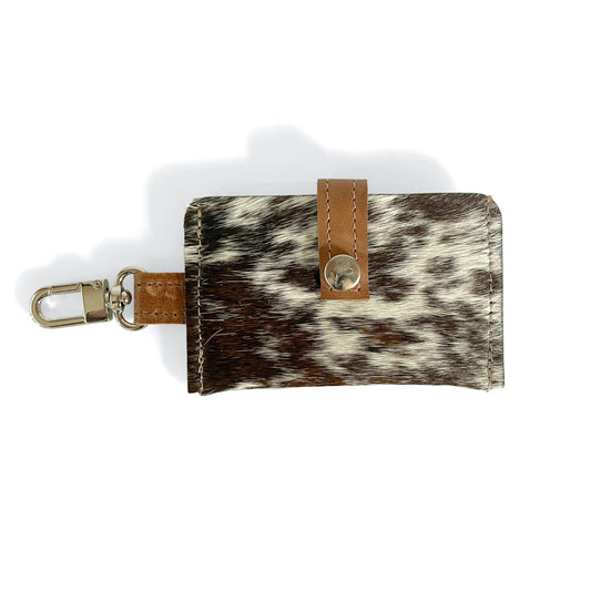 Beaudin Wholesale - Claire Card Holder In Leather : Brown+White