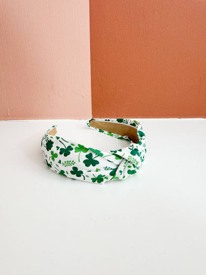 Little Sunshines Bow & Co - St Patricks Day Topknot Headbands : Metallic Clover