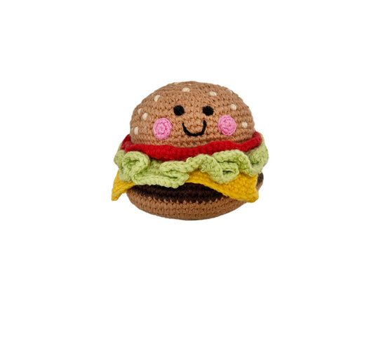 Pebble - Pretend Play Food Rattle - Classic Burger